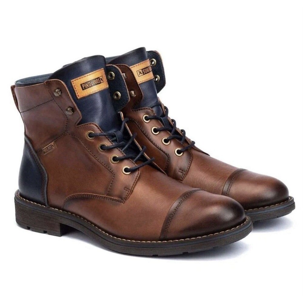 Pikolinos York Leather Lace-Up  Ankle Boots Men’s Size 45 11 $250 Brown Black